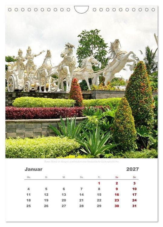 Produktbild: Reiseimpressionen durch Bali (Wandkalender 2027 DIN A4 hoch), CALVENDO Monatskalender