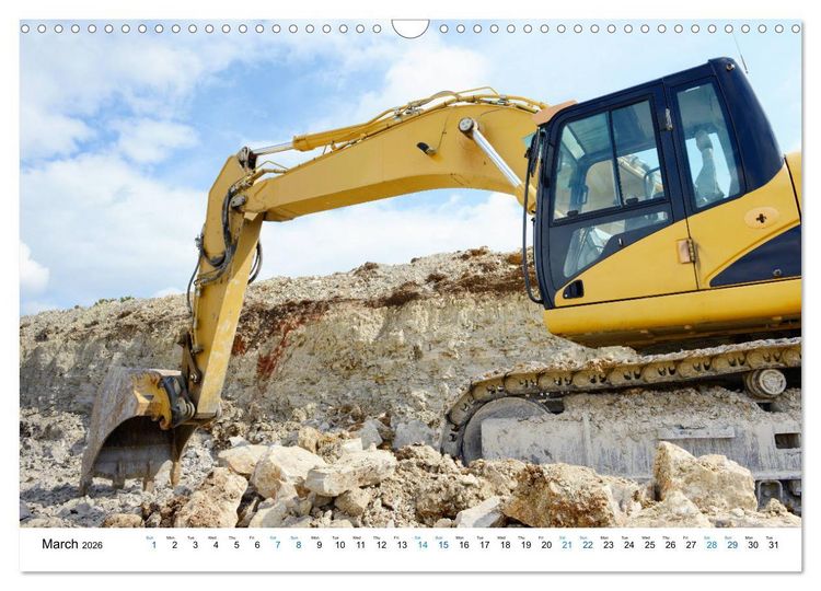 Produktbild: Mining machines in action - Various open-pit mines (Wall Calendar 2026 DIN A3 landscape), CALVENDO 12 Month Wall Calendar