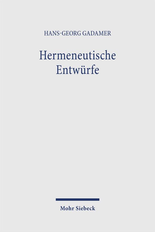 Produktbild: Hermeneutische Entw&uuml;rfe