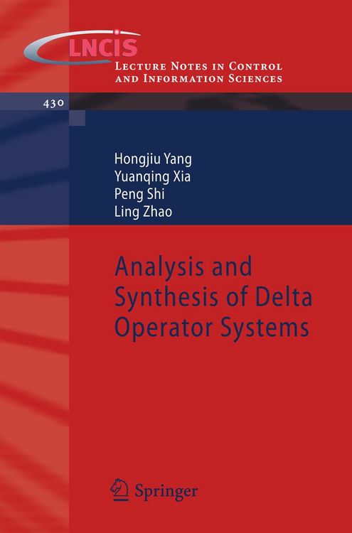 Produktbild: Analysis and Synthesis of Delta Operator Systems