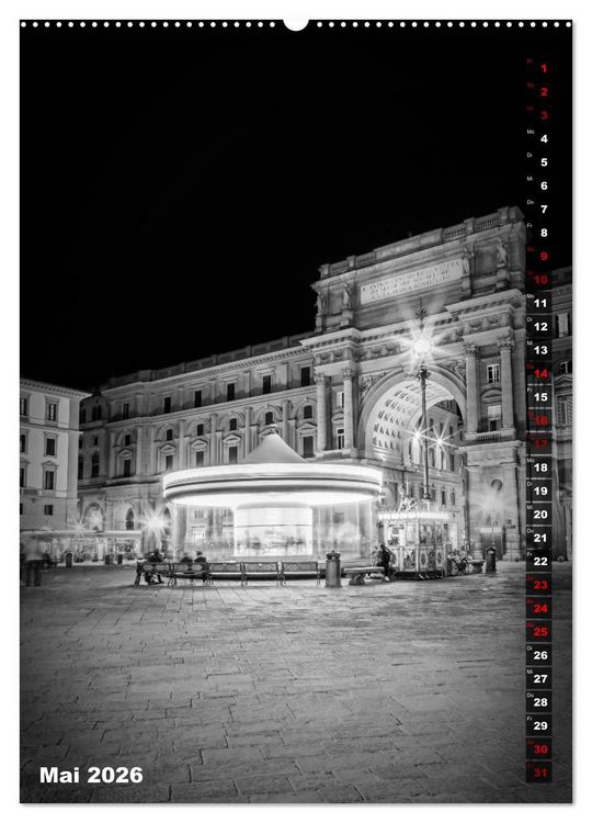 Produktbild: FLORENZ SCHWARZWEI&szlig; (Wandkalender 2026 DIN A2 hoch), CALVENDO Monatskalender