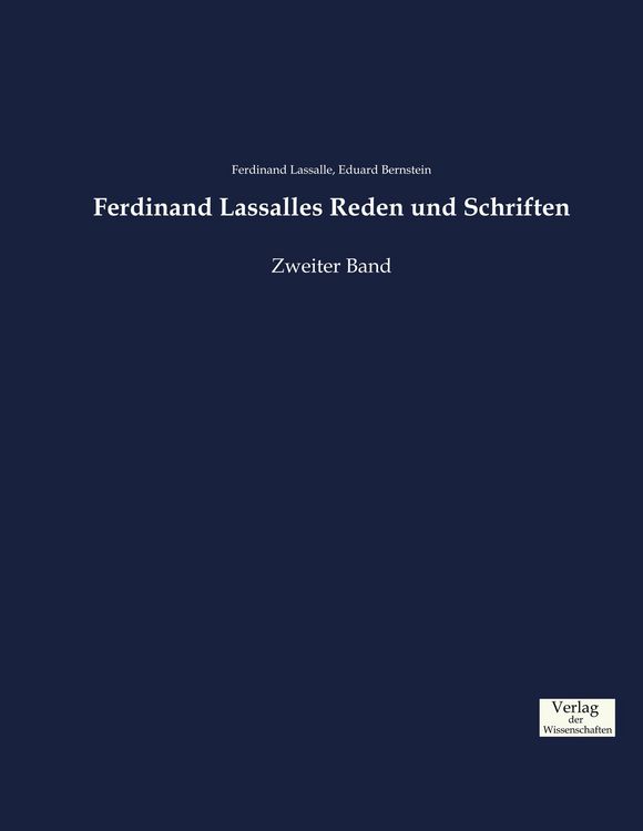 Produktbild: Ferdinand Lassalles Reden und Schriften