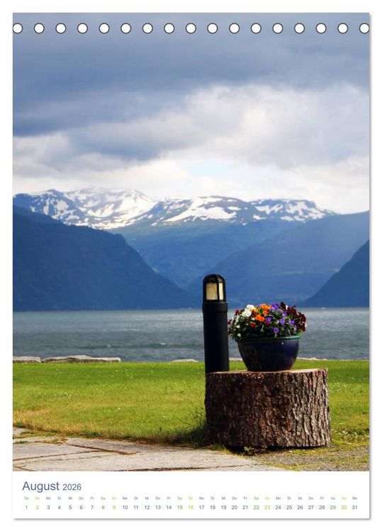 Produktbild: Norwegen - Unterwegs im Fjordland (Tischkalender 2026 DIN A5 hoch), CALVENDO Monatskalender