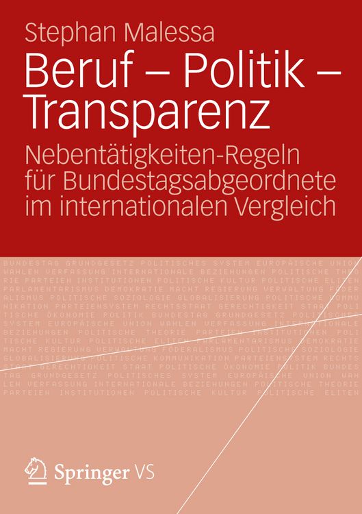 Produktbild: Beruf - Politik - Transparenz