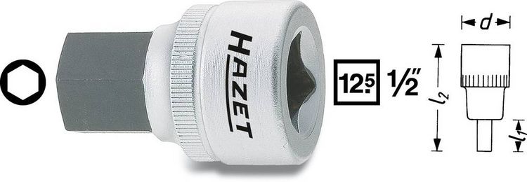Produktbild: Hazet Steckschl&uuml;ssel-Bit-Einsatz 1/2\" (12.5 mm) 985-14