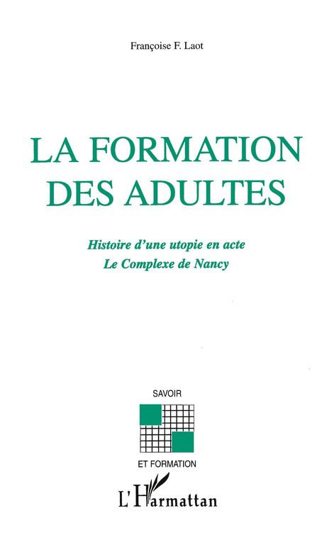 Produktbild: LA FORMATION DES ADULTES