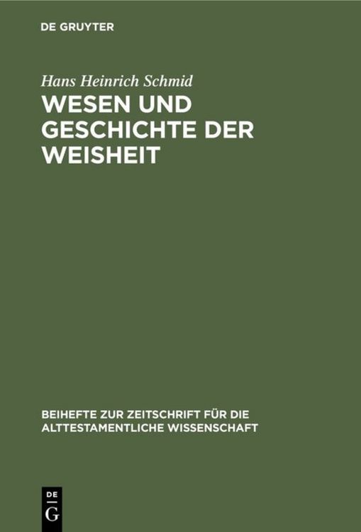 Produktbild: Wesen und Geschichte der Weisheit