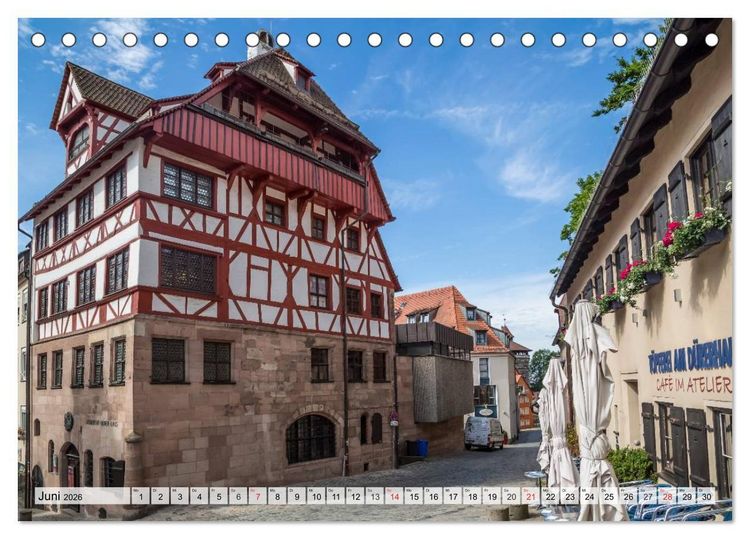 Produktbild: N&Uuml;RNBERG Historisches Stadtherz (Tischkalender 2026 DIN A5 quer), CALVENDO Monatskalender