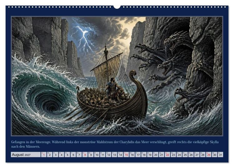Produktbild: Gegen Sturm und G&ouml;tter: Die Heimkehr des Odysseus (Wandkalender 2027 DIN A2 quer), CALVENDO Monatskalender