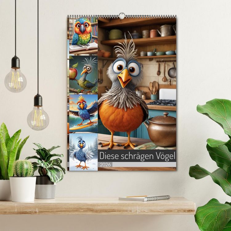 Produktbild: Diese schr&auml;gen V&ouml;gel (Wandkalender 2026 DIN A2 hoch), CALVENDO Monatskalender