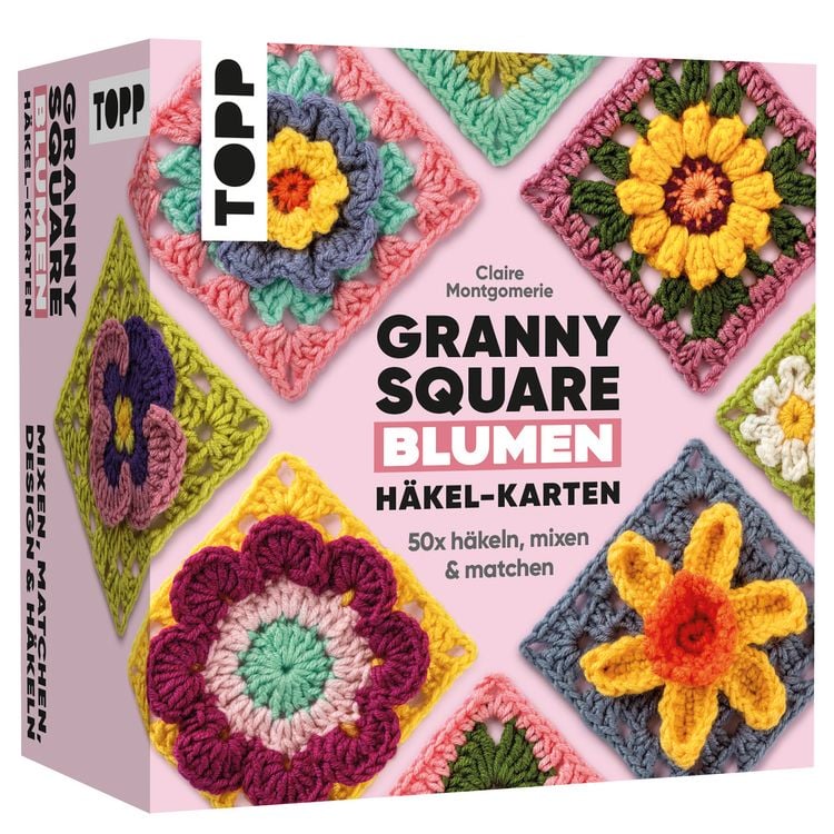 Produktbild: Granny Square Blumen H&auml;kel-Karten (Deutsche Ausgabe)