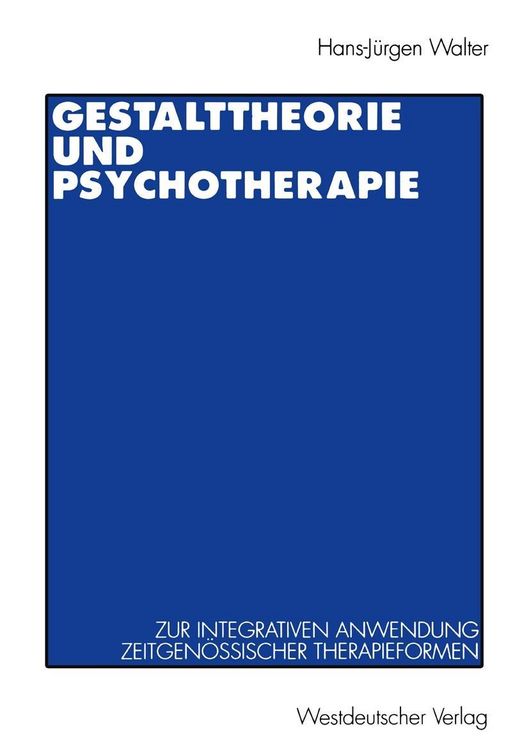 Produktbild: Gestalttheorie und Psychotherapie
