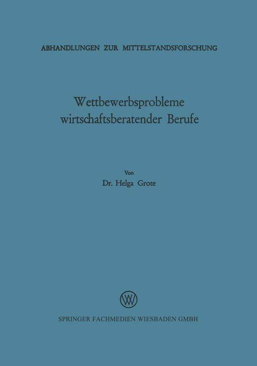 Produktbild: Wettbewerbsprobleme wirtschaftsberatender Berufe