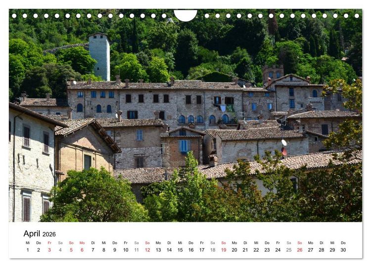 Produktbild: Gubbio - die mittelalterliche Stadt in Umbrien (Wandkalender 2026 DIN A4 quer), CALVENDO Monatskalender