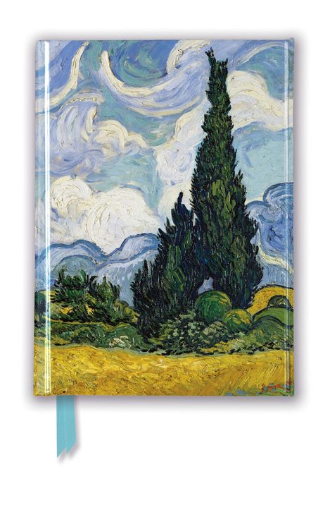 Produktbild: Premium Notizbuch DIN A6: Vincent van Gogh, Weizenfeld mit Zypressen
