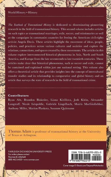 Produktbild: Yearbook of Transnational History