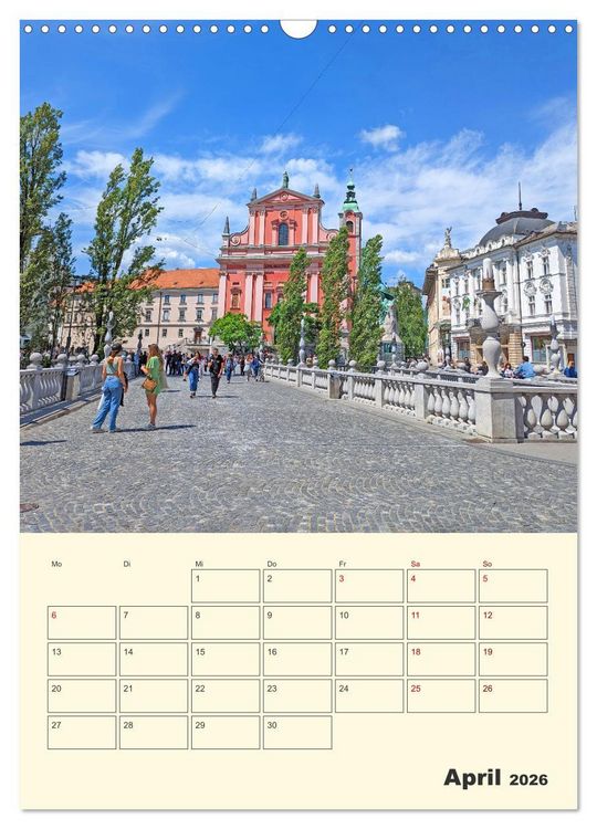 Produktbild: Ljubljana Sloweniens Hauptstadt (Wandkalender 2026 DIN A3 hoch), CALVENDO Monatskalender