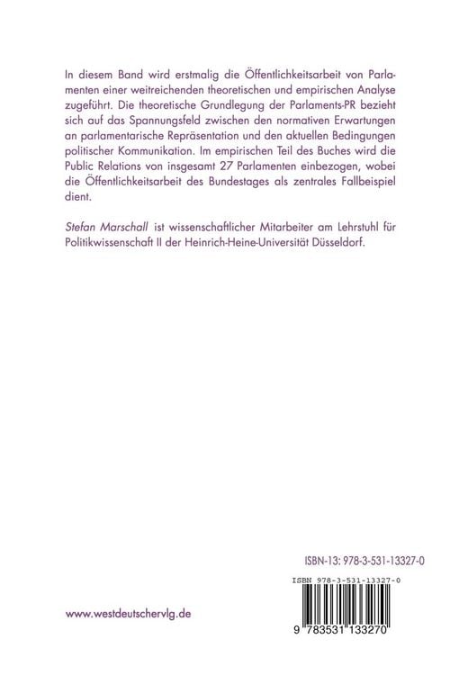 Produktbild: &Ouml;ffentlichkeit und Volksvertretung