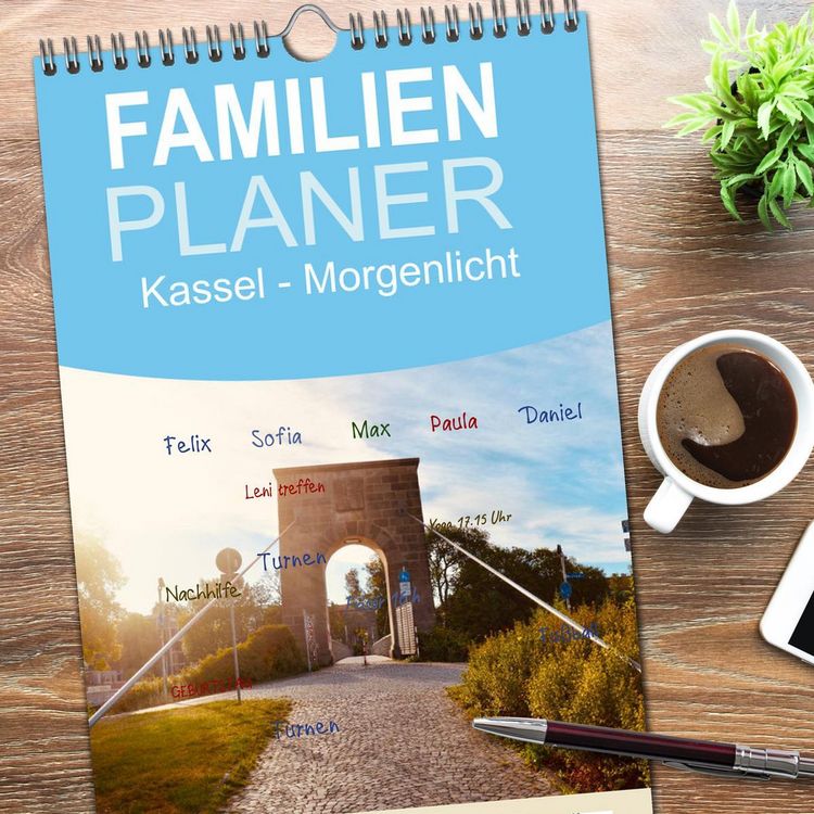 Produktbild: Familienplaner 2026 - Kassel - Morgenlicht mit 5 Spalten (Wandkalender, 21 x 45 cm) CALVENDO