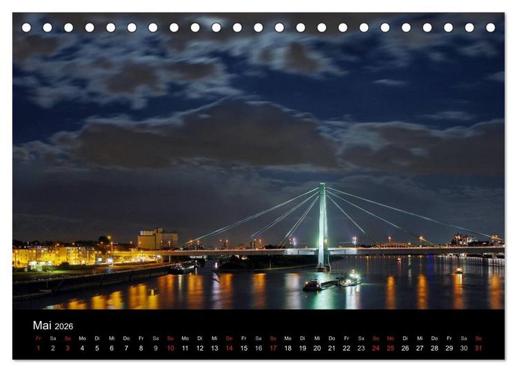 Produktbild: k&ouml;ln dunkelbunt II &ndash; Die Stadt leuchtet! (Tischkalender 2026 DIN A5 quer), CALVENDO Monatskalender