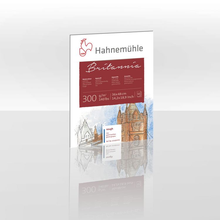 Produktbild: Hahnem&uuml;hle Papier Britannia, 36 x 48 cm, 300 g/m&sup2;