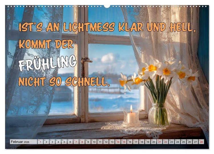 Produktbild: Bauernweisheiten - Stimmen der Natur (hochwertiger Premium Wandkalender 2026 DIN A2 quer), Kunstdruck in Hochglanz