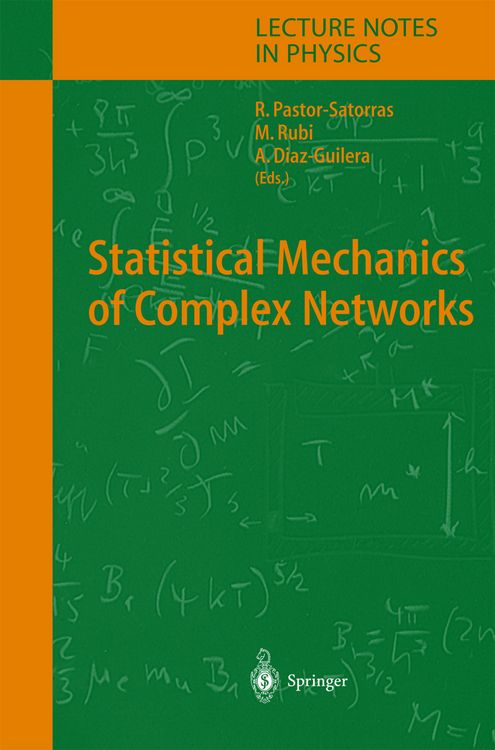 Produktbild: Statistical Mechanics of Complex Networks