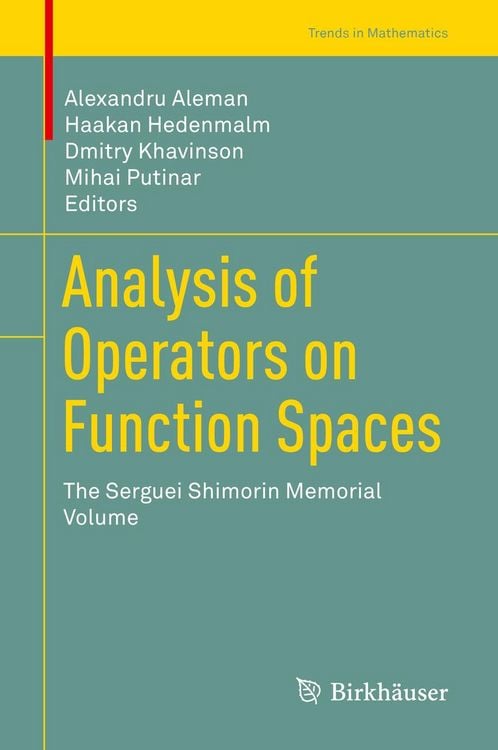 Produktbild: Analysis of Operators on Function Spaces