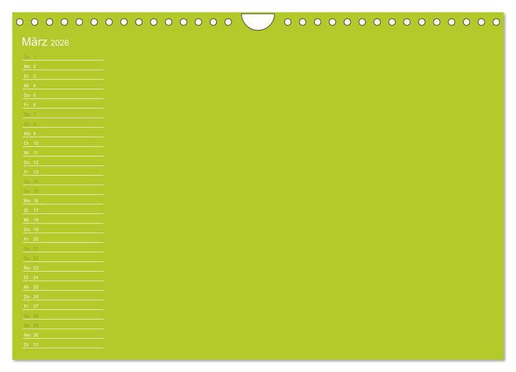 Produktbild: Bastel-Geburtstagskalender gr&uuml;n / Geburtstagskalender (Wandkalender 2026 DIN A4 quer), CALVENDO Monatskalender