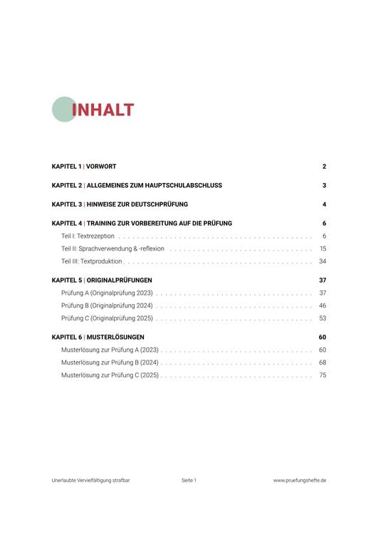 Produktbild: Pr&uuml;fungsheft & Training &ndash; 2026 Deutsch Hauptschule &ndash; Th&uuml;ringen &ndash; Original-Pr&uuml;fungen und L&ouml;sungen