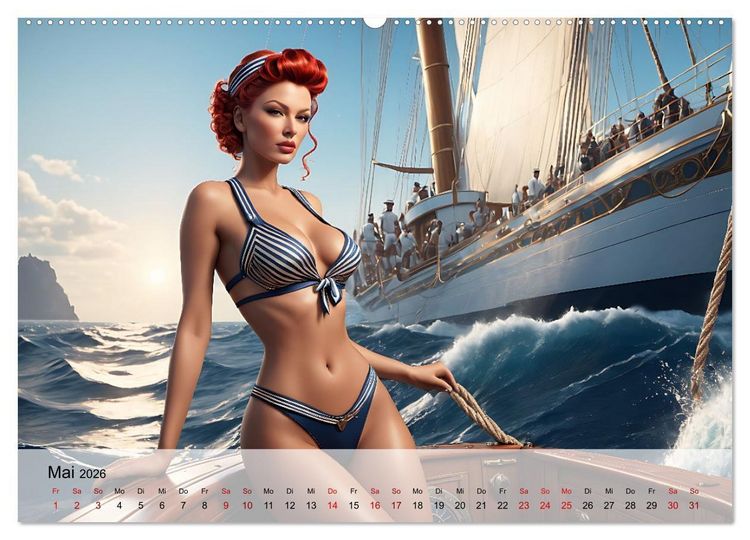 Produktbild: Maritime Leidenschaft - Sonne, Meer und hei&szlig;e Flirts (hochwertiger Premium Wandkalender 2026 DIN A2 quer), Kunstdruck in Hochglanz