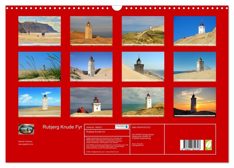Produktbild: Rubjerg Knude Fyr (Wandkalender 2026 DIN A3 quer), CALVENDO Monatskalender