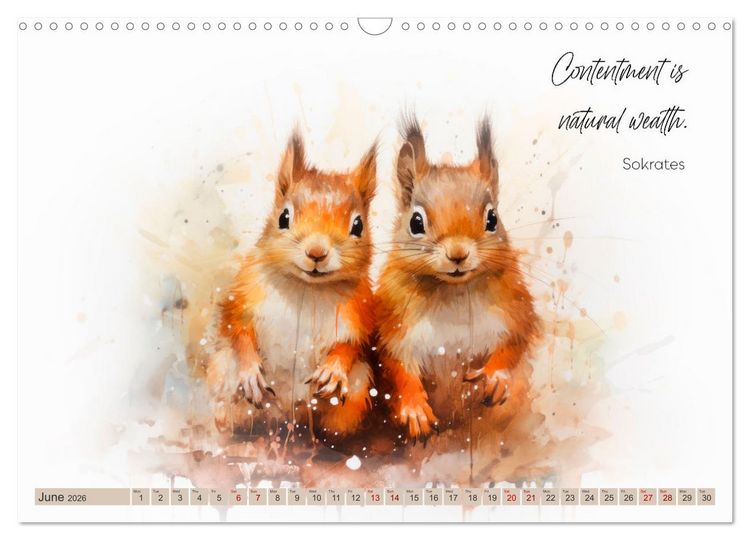 Produktbild: MOTIVATION Sayings with cute animal cubs (Wall Calendar 2026 DIN A3 landscape), CALVENDO 12 Month Wall Calendar