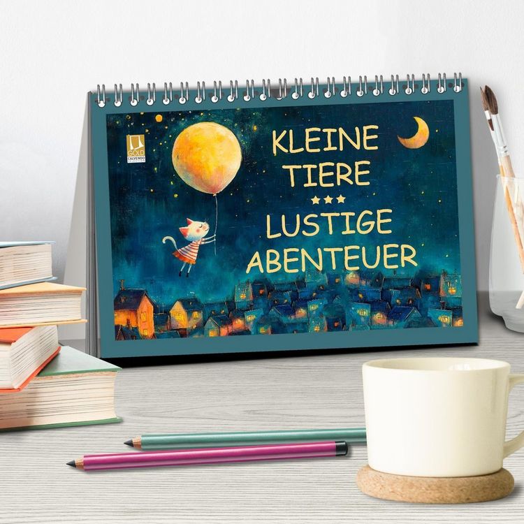 Produktbild: Kleine Tiere - Lustige Abenteuer (Tischkalender 2027 DIN A5 quer), CALVENDO Monatskalender