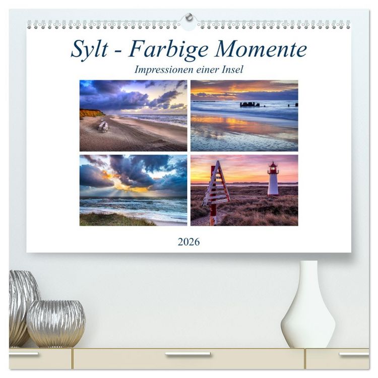 Produktbild: Sylt - Farbige Momente (hochwertiger Premium Wandkalender 2026 DIN A2 quer), Kunstdruck in Hochglanz