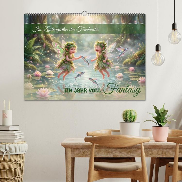 Produktbild: Im Zaubergarten der Feenkinder (Wandkalender 2027 DIN A2 quer), CALVENDO Monatskalender