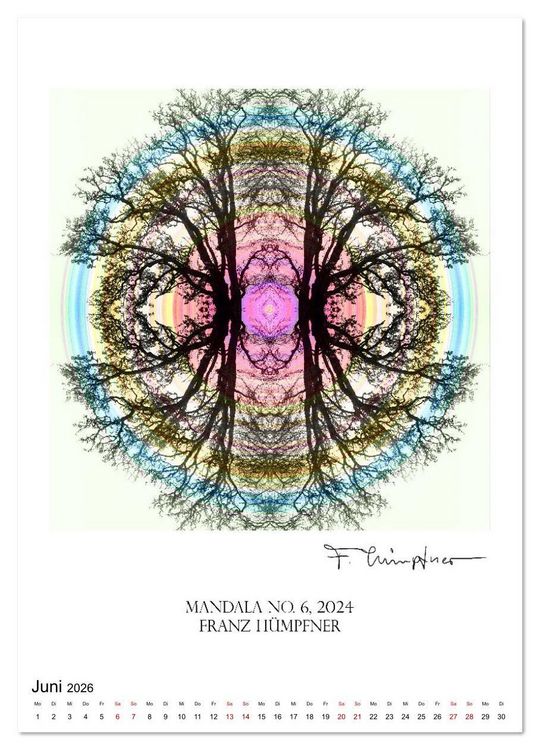 Produktbild: Mandala Artworks - Kunstkalender von Franz Huempfner (Wandkalender 2026 DIN A4 hoch), CALVENDO Monatskalender