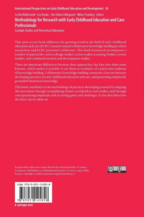 Produktbild: Methodology for Research with Early Childhood Education and Care Professionals