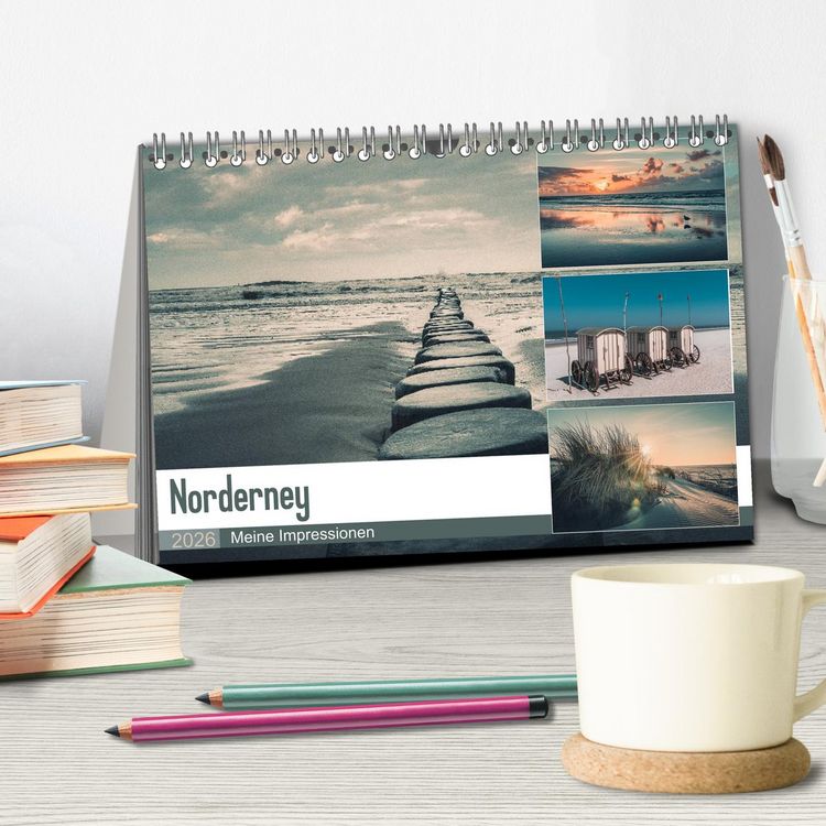 Produktbild: Mein Jahr auf Norderney (Tischkalender 2026 DIN A5 quer), CALVENDO Monatskalender