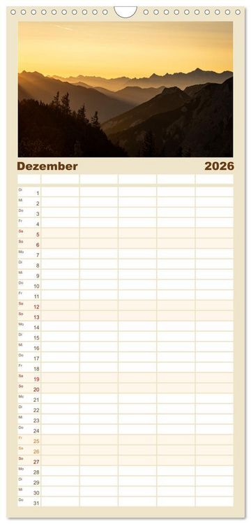 Produktbild: Familienplaner 2026 - Ostallg&auml;u - Zwischen Aggenstein und Forggensee mit 5 Spalten (Wandkalender, 21 x 45 cm) CALVENDO