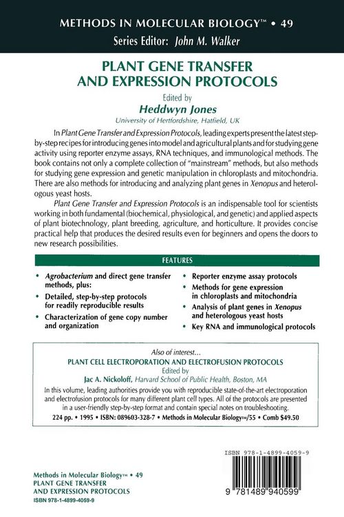 Produktbild: Plant Gene Transfer and Expression Protocols