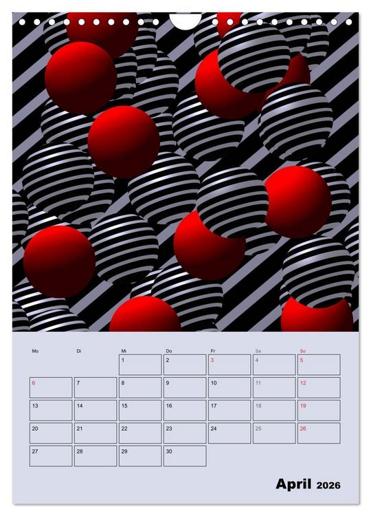 Produktbild: OpArt und mehr (Wandkalender 2026 DIN A4 hoch), CALVENDO Monatskalender