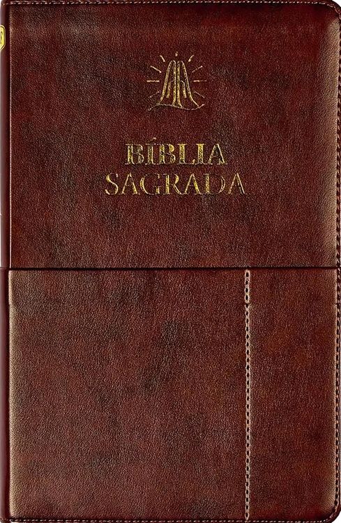 Produktbild: B&iacute;blia Sagrada ACF Slim, Capa luxo marrom com bolso