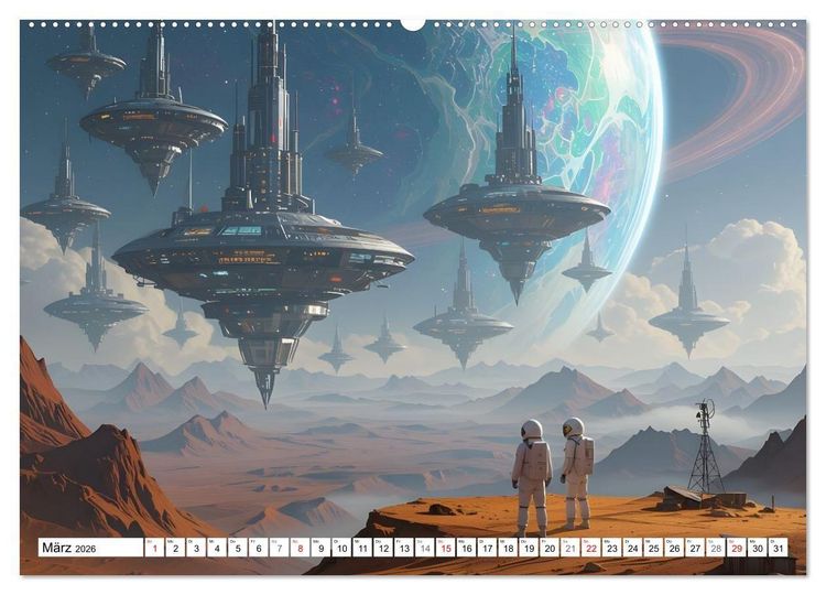 Produktbild: Universum der Tr&auml;ume (hochwertiger Premium Wandkalender 2026 DIN A2 quer), Kunstdruck in Hochglanz