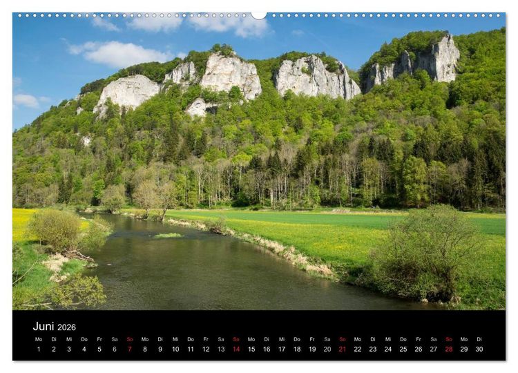 Produktbild: Das Donautal - Wanderparadies auf der Schw&auml;bischen Alb (Wandkalender 2026 DIN A2 quer), CALVENDO Monatskalender