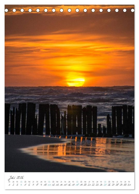 Produktbild: J&uuml;tlands Nordsee (Tischkalender 2026 DIN A5 hoch), CALVENDO Monatskalender