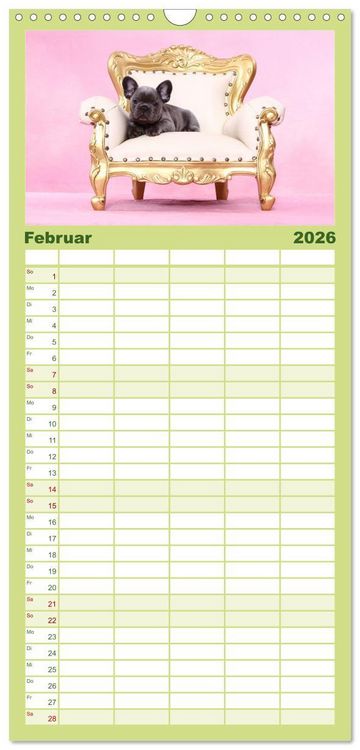 Produktbild: Familienplaner 2026 - Der Bully - Kalender Familienplaner hoch mit 5 Spalten (Wandkalender, 21 x 45 cm) CALVENDO