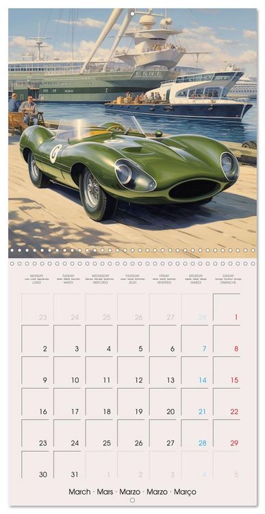 Produktbild: Voitures de course anciennes (Calendrier mural carr&eacute; 2026 30x30 cm) Calendrier double avec une page pour vos prises de notes
