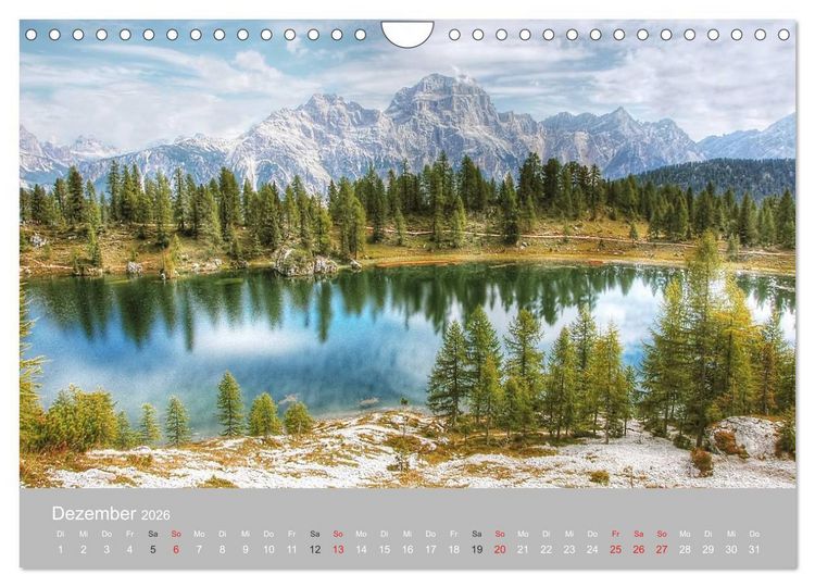 Produktbild: Giganten der Dolomiten - Die Dreitausender (Wandkalender 2026 DIN A4 quer), CALVENDO Monatskalender