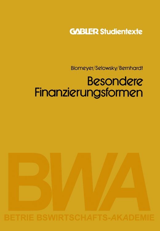Produktbild: Besondere Finanzierungsformen